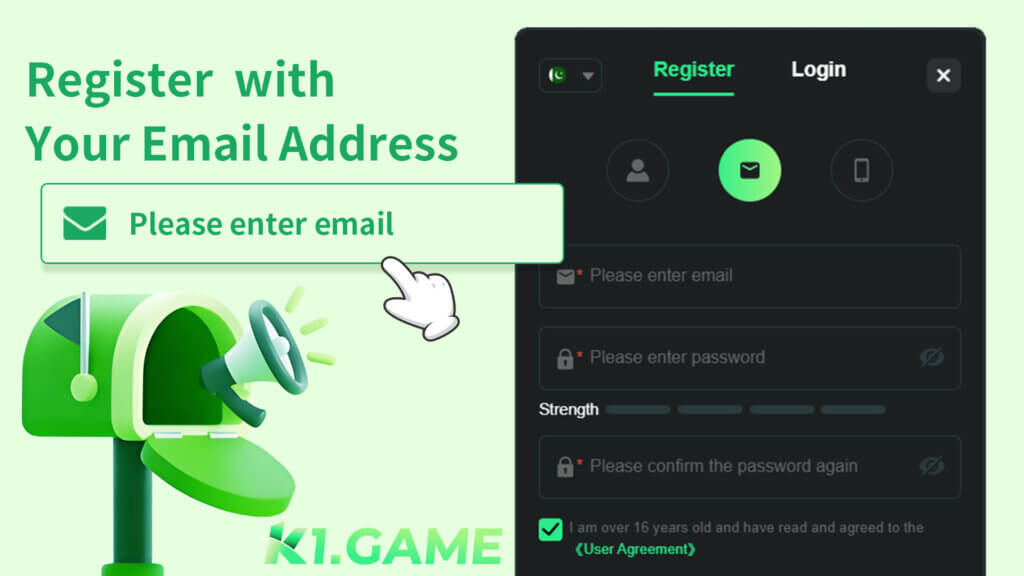 K1 Game Register: Sign Up with Your Email Address
