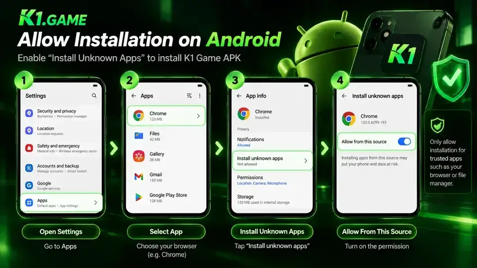 How to Install K1 Game APK on Android